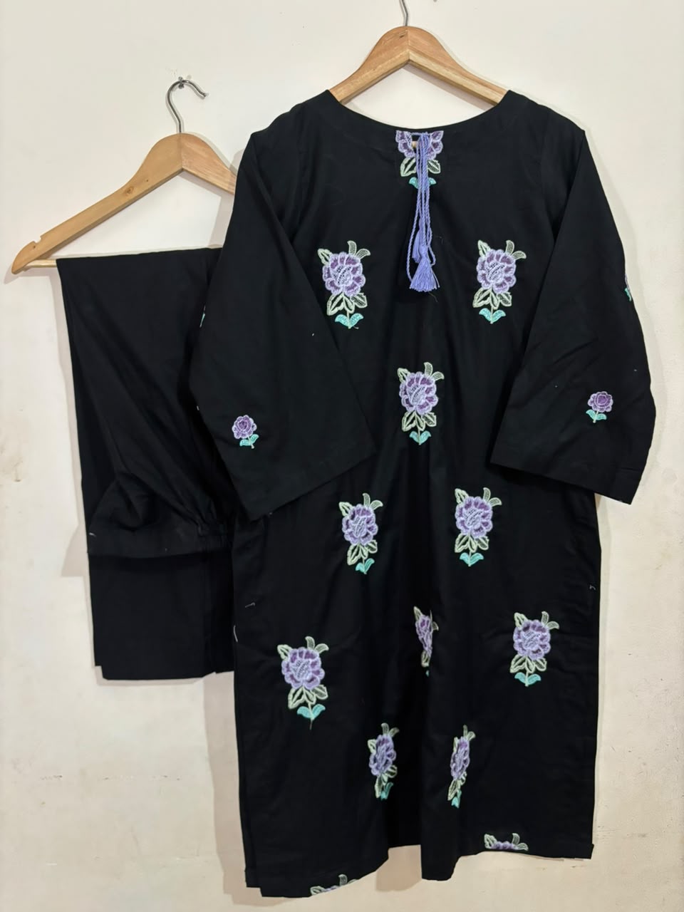 Black Bunch Embroidered ( 2pc/3pc )