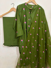 3pc Mehndi Embroidered - Most Demanding