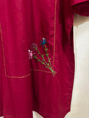 Mehroon Hand Embroidered