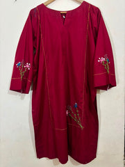 Mehroon Hand Embroidered