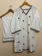 White Embroidered 2pc