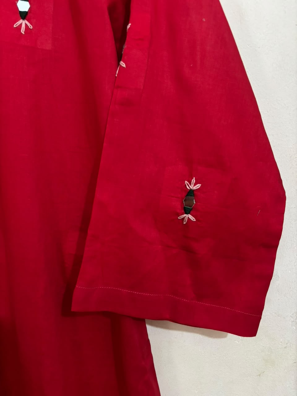 Red Hand Embroidered 2pc