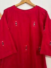 Red Hand Embroidered 2pc