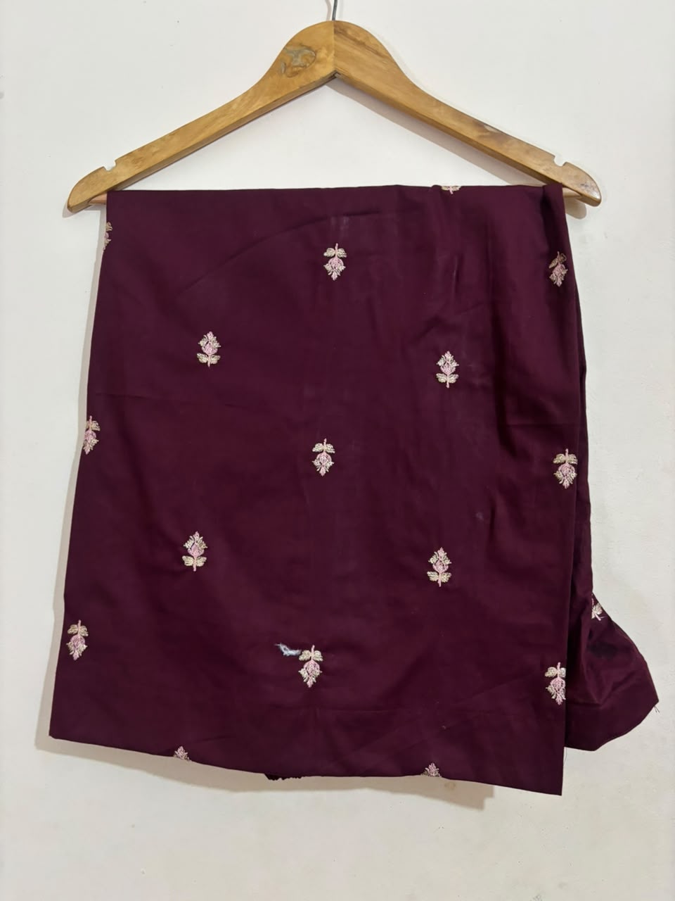 3pc Mehroon Embroidered