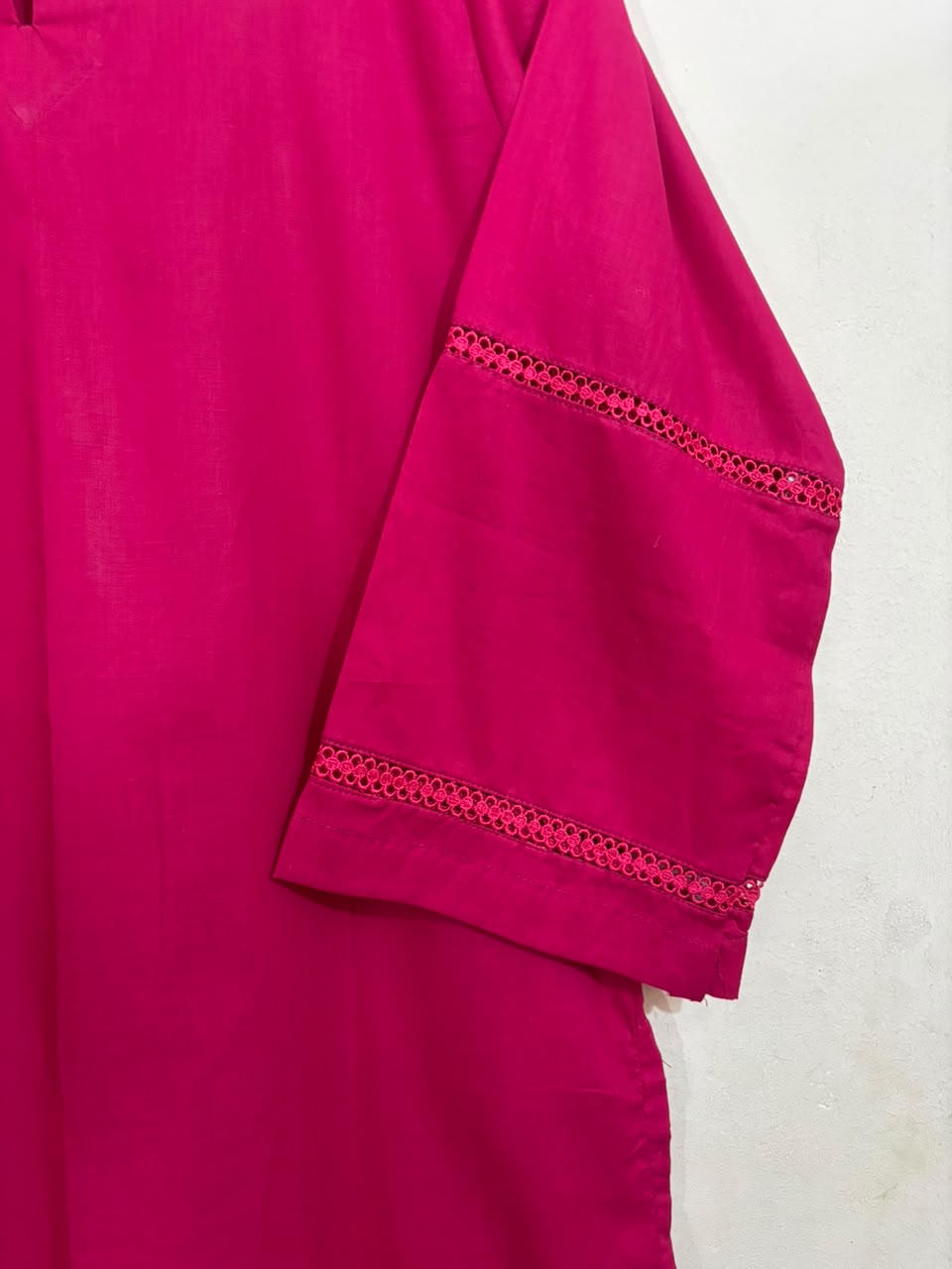 Pink Solid With Plazo