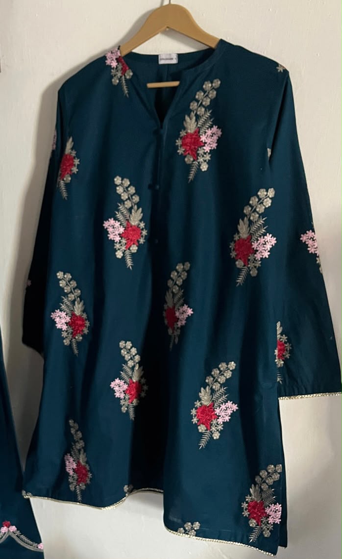 2pc Zinc Embroidered Farshi Set - Most Demanding