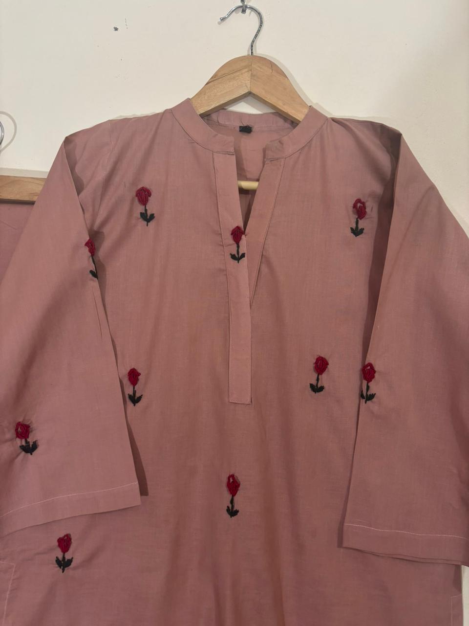 Tea Pink 2pc Embroidered
